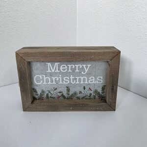 Rustic Merry Christmas Wooden Table Decor